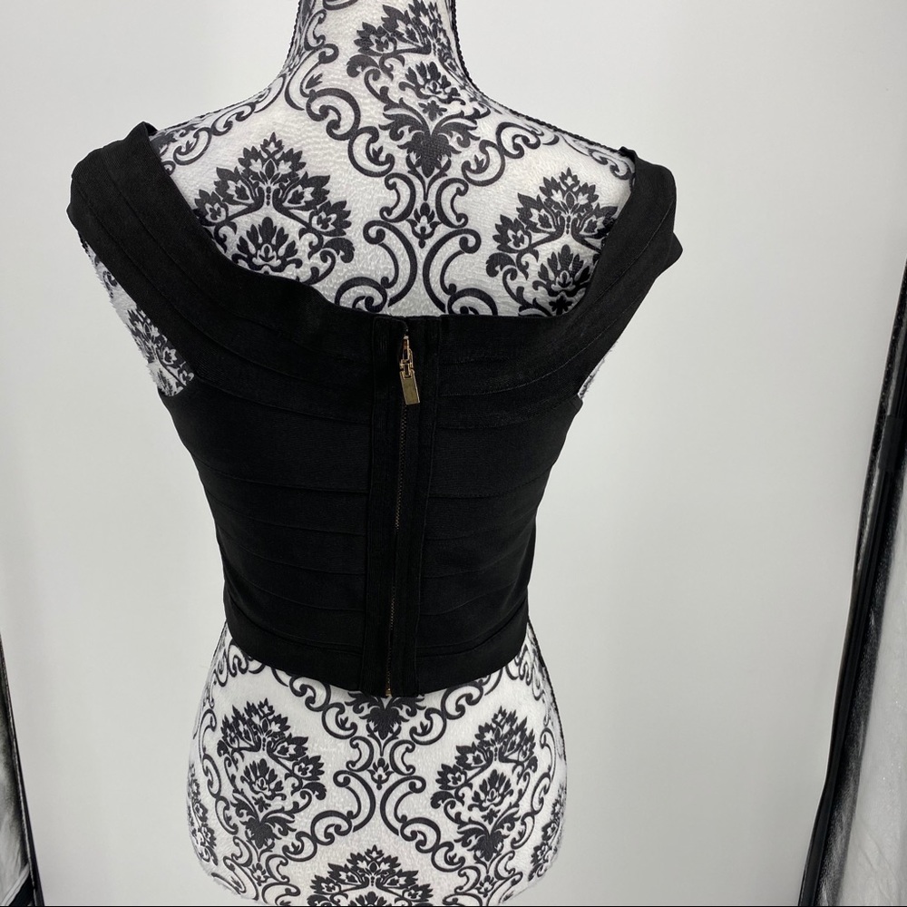 WOW COUTURE Off-the-shoulder Cropped Bandage top - Picture 9 of 12